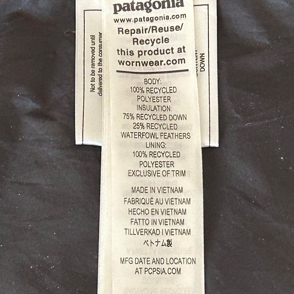 Patagonia Down With It Parka, Black, Women's M, knee-length down, like new - Picture 4 of 9